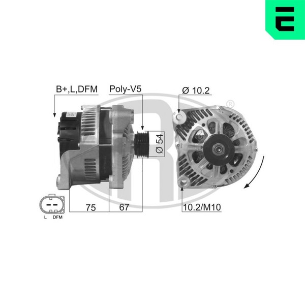 Era Lichtmaschine Generator Lima 210260A FüR Bmw E46 E39 14V 3Er Touring 5Er E90-image