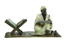 Bronze Skulptur of a Koranschreiber Arab Vienna Austria nach Franz Bergman