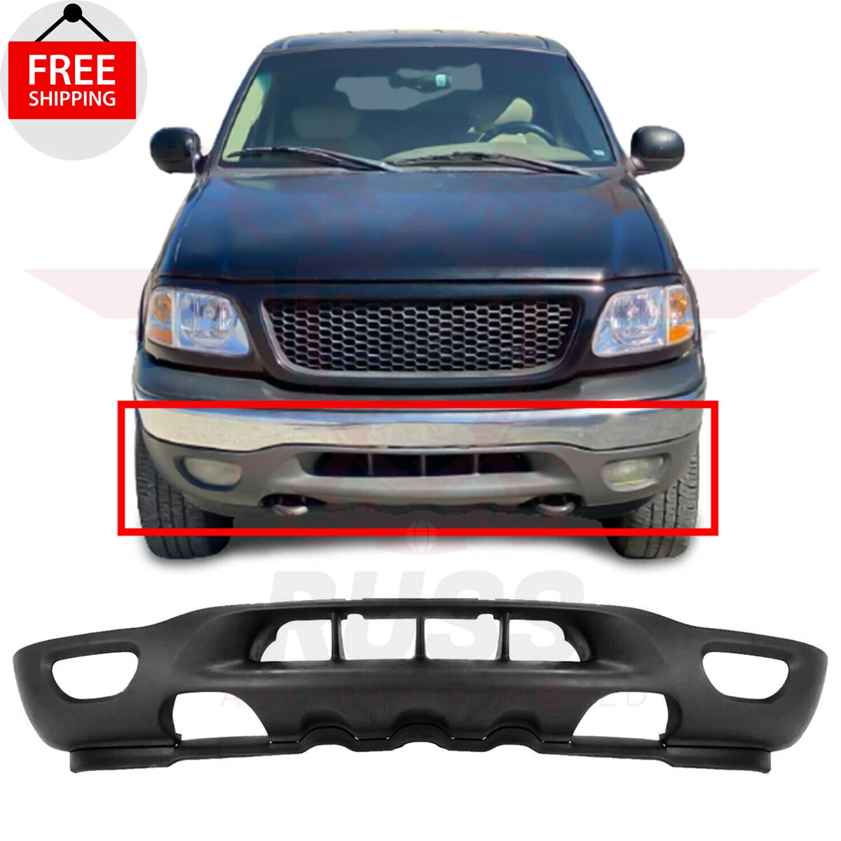 New Front Bumper Lower Valance Panel Textured For 1999-2003 FORD F