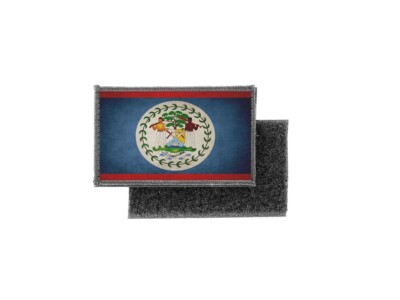 Flag patch printed badge country vintage belize