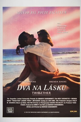 TWOGETHER 23x33 Original Czech movie poster 1992 NICK CASSAVETES, BRENDA BAKKE