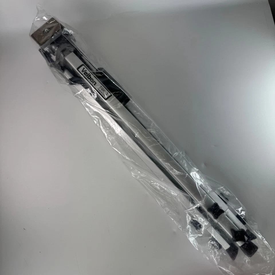 Vintage Velbon TGK-3 Camera Photo Video Tripod Stand Silver Extendable Aluminum - Image 2 of 4