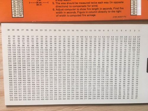 Vintage 1973 USDA Forest Service Aviation Flight / Fire Acreage Calculator RARE - Picture 11 of 12