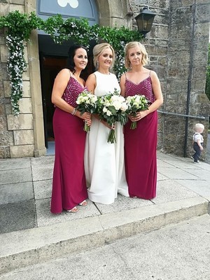 berry bridesmaid dress