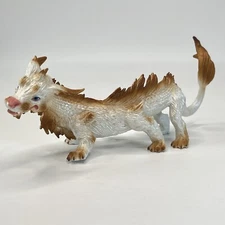 Safari Ltd Good Luck Dragon Fantasy Figure 2014 White & Brown 8 Inches D & D