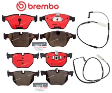 Front Brake Pad & Rear Brake Pad Set Ceramic OE Brembo + Sensors for BMW 335i d