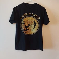 Neverland Disney Small Black T-Shirt Peter Pan