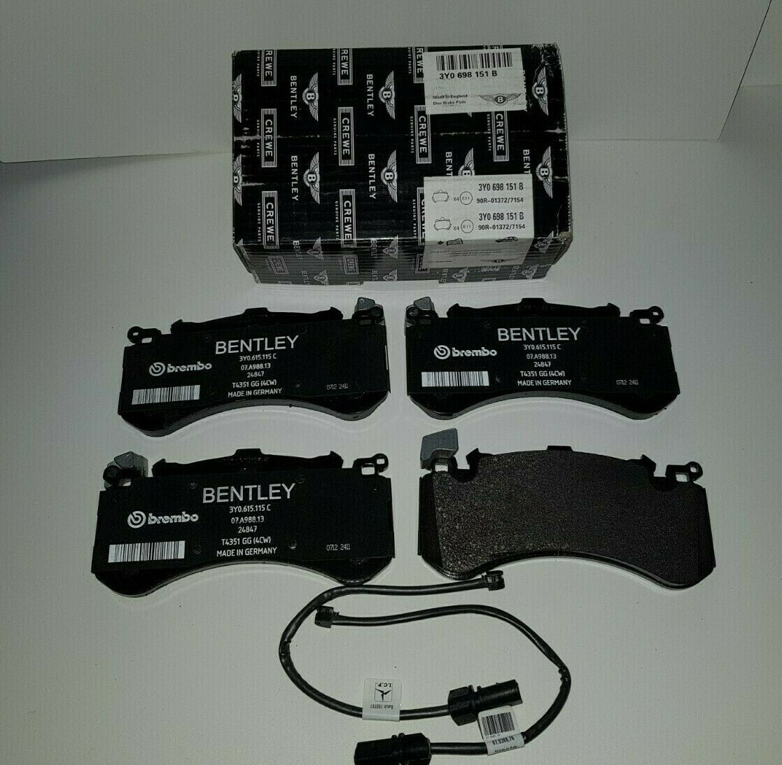 🚚Bentley Mulsanne Front Brake Pads & Sensors - Genuine