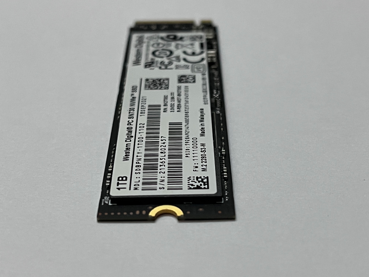 Western Digital 1TB SSD PC SN730 NVMe PCIe Gen3 x4 M.2 2280