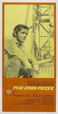 FIVE EASY PIECES Movie POSTER 20x40 Jack Nicholson Karen Black Susan Anspach