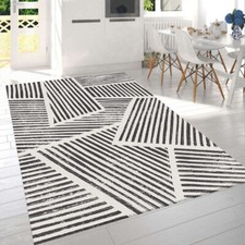 Geometric Decor,Black-White Rug,Aesthetic Rug,Bedroom Rug,Decorative Area Rug,