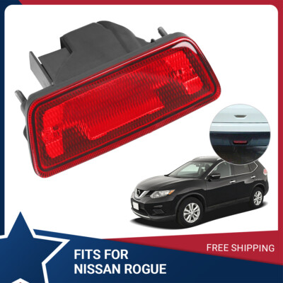 Fit For 2014-18 Nissan Rogue Rear Bumper Reflector Tail Brake Halogen Lamp Red 