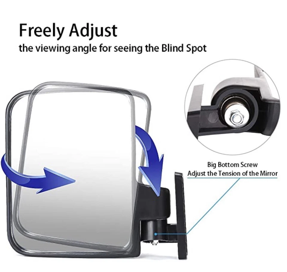 2-MAGNETIC TRACTOR MIRRORS SIDE VIEW KUBOTA B JOHN DEERE SKID STEER 300lb HOLD - Image 2 of 4