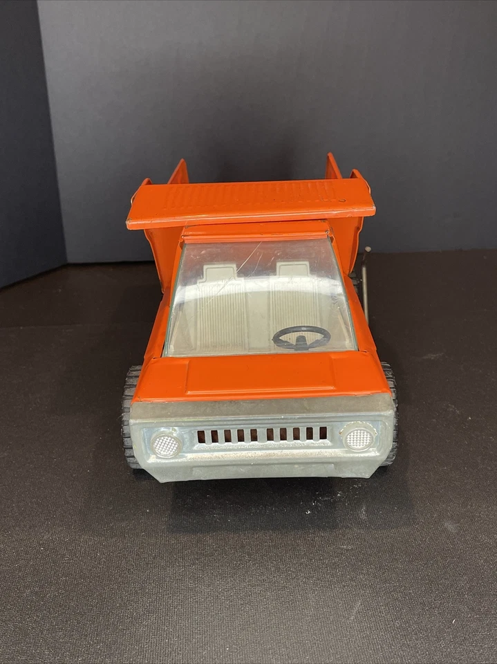 Camión de volteo Buddy L naranja original acero prensado vintage metal prensado Foto 2 de 4