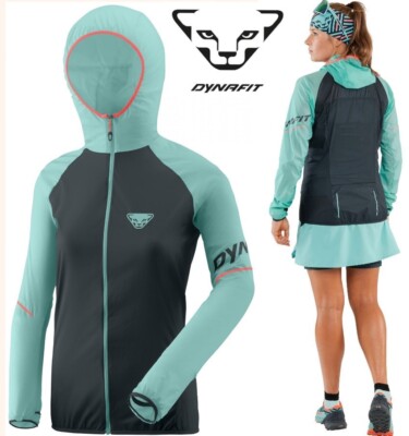 DYNAFIT alpine wind jacket trail run water wind resistant ultralight womens MD