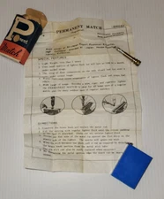 Permanent Match Vintage Flint &steel Sparks! Does not seem to ever seen fluid