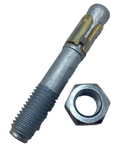 Concrete Wedge Anchor 5" x 0.73, Hot Galvanized With Hex Nuts LOT OF 5🔔