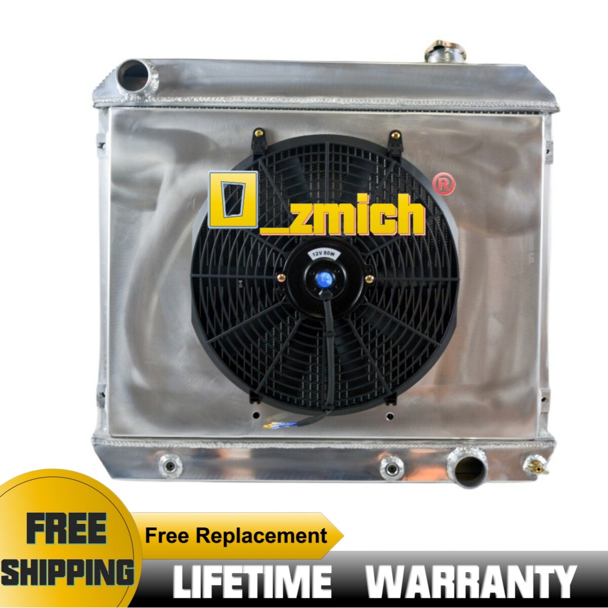 FILA Ventola telo radiatore alluminio 3 file per pickup Chevy C K C10 C20 C30 1963 1966 V8