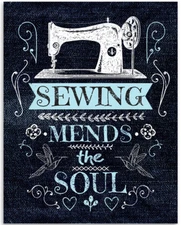Sewing Mends The Soul - 11x14 Unframed Art Print Great Apparel/Accessories Decor