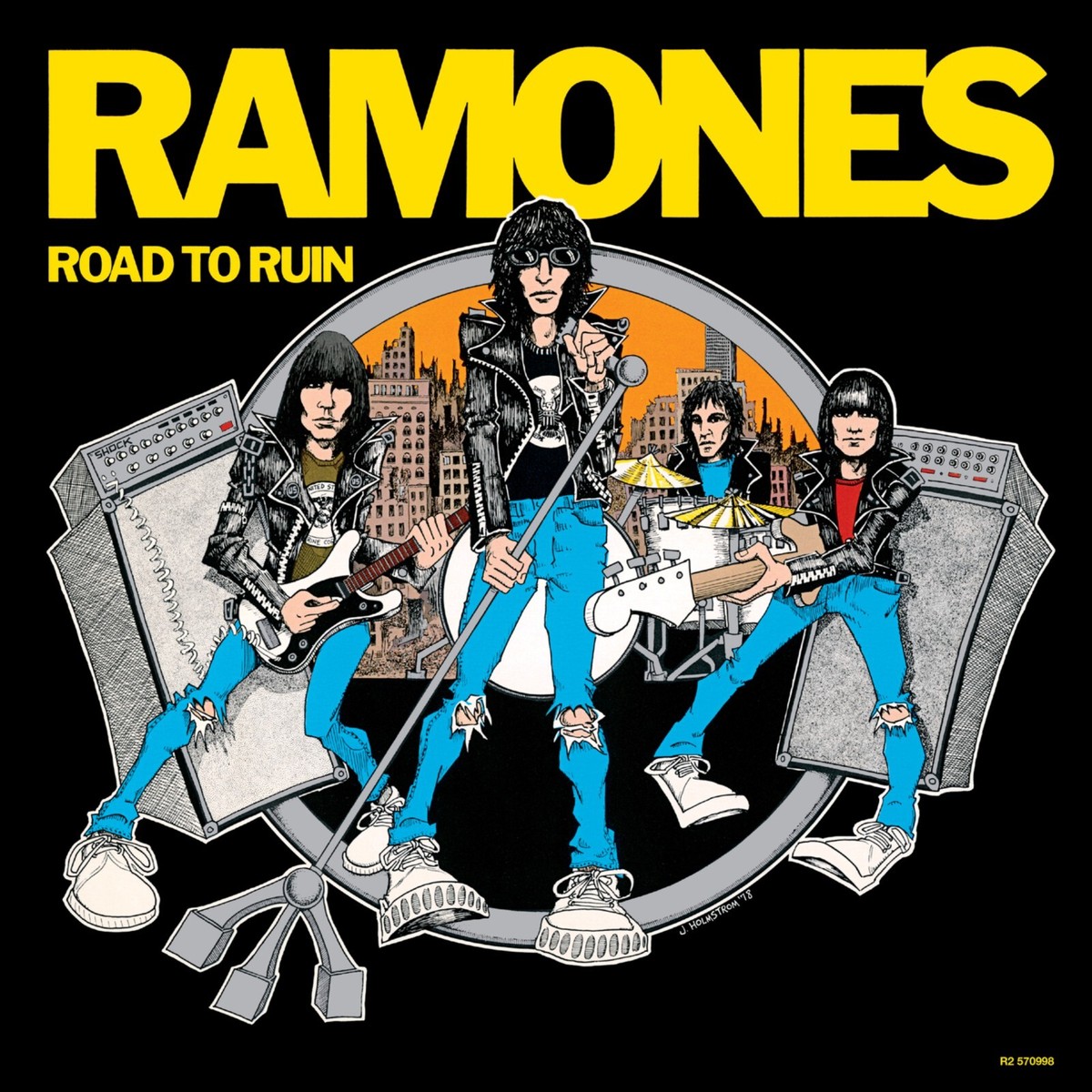 RAMONES Road To Ruin BANNER 3x3 Ft Fabric Poster Tapestry Flag