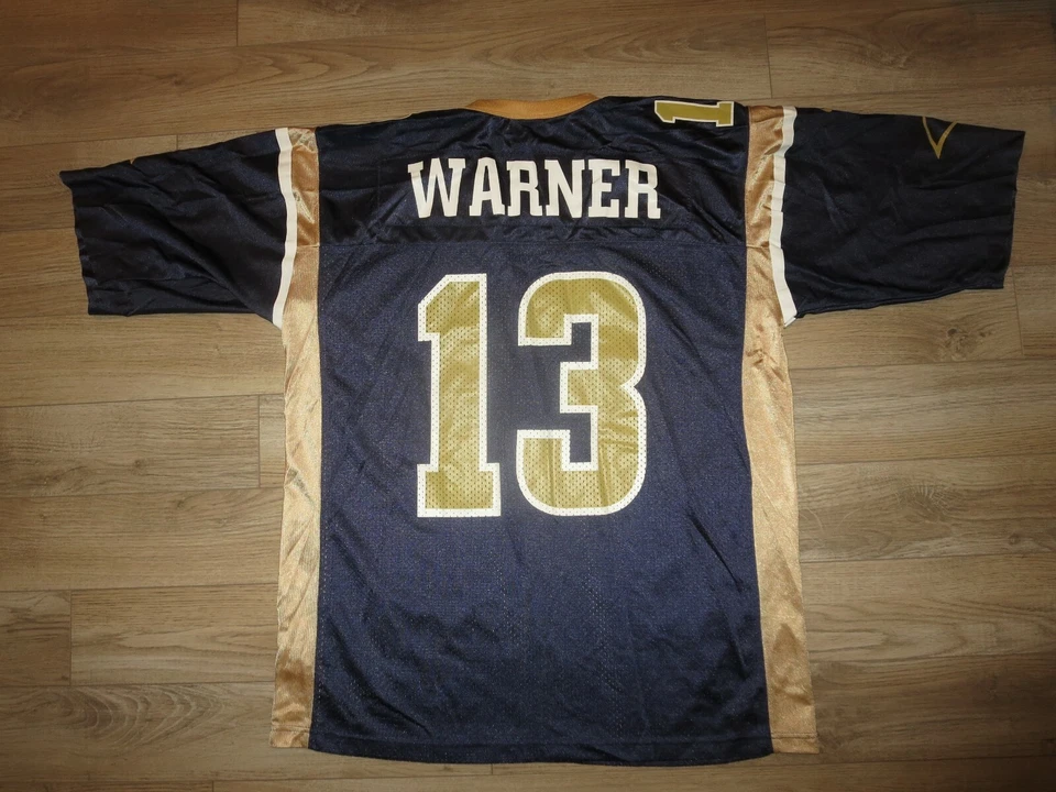 Camiseta de fútbol americano Nike XL de colección de Kurt Warner #13 St. Louis LA Rams NFL para hombre Foto 4 de 4