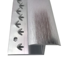 0.9m Brush Silver Luxury Prestige Z Section Carpet to Tile/Wood/Laminate Doorbar