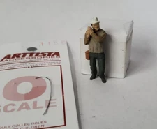 Arttista #1156 - Man Fishing - O SCALE Figure - Model Trains - NEW