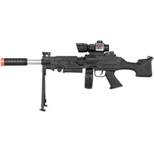UKARMS P2338 Spring Power Airsoft Rifle w/ Scope, Red Laser & Drum Mag