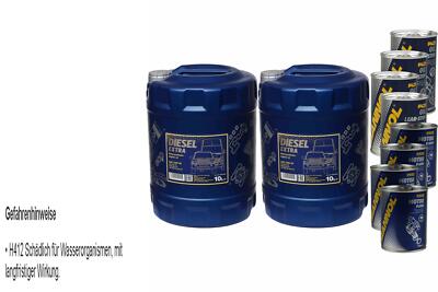 20L Motoröl MANNOL SAE 10W-40 DIESEL EXTRA 4xLeak-Stop+Motor Flush