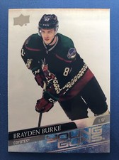 2020-21 Upper Deck Young Guns #499 Brayden Burke Arizona Coyotes