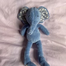 Little Jellycat  Blue Elephant Rattle  Baby Comforter Baby Soother 10”