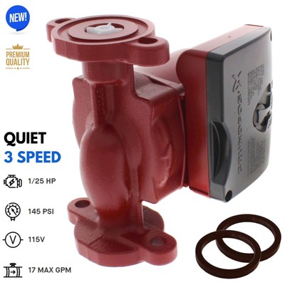 Quiet Cast Iron Circulator Pump for Boiler Radiant Water Heating System Furnace
