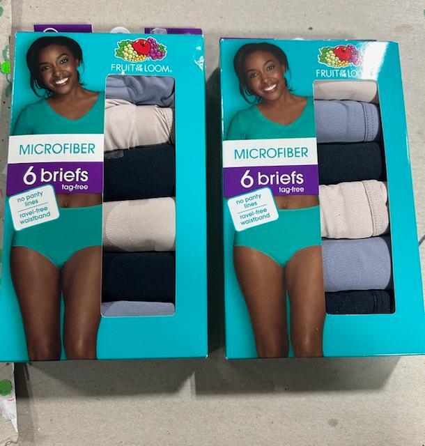 12 Pack Fruit of the Loom Tag Free Smoothing Microfiber Brief