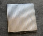 Vintage Art Deco Sterling Silver 925 Cigarette Case Card 121.9 Grams