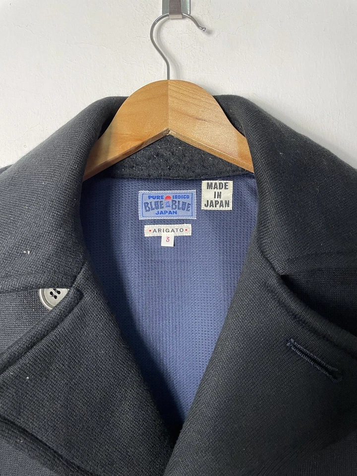 BLUE BLUE JAPAN ARIGATO WOOL JACKET DOUBLE COLLAR JAPANESE BRAND KAPITAL VISVIM - Image 3 of 4
