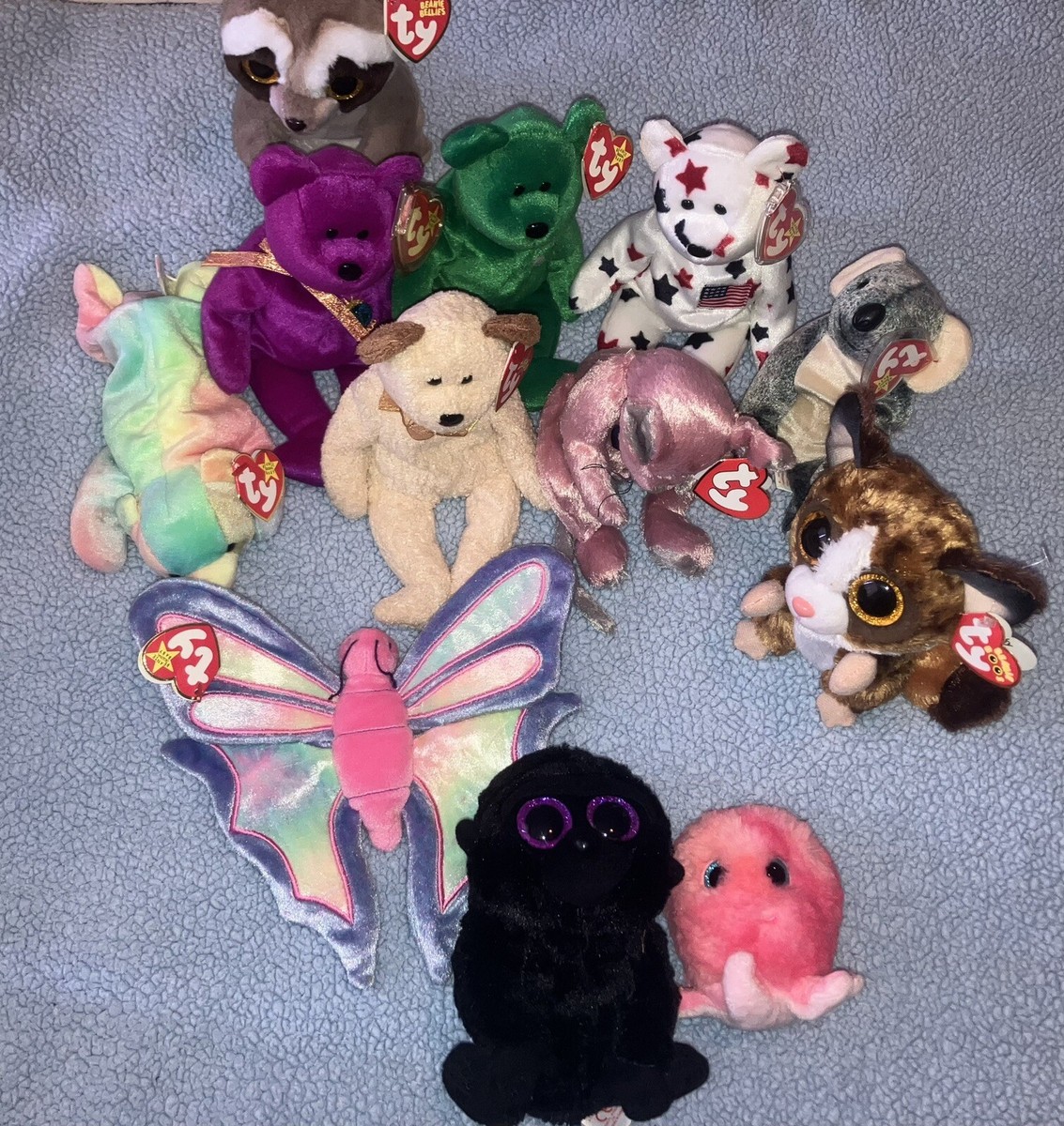 Ty Beanie Babies 12体セット Ty Beanie Babies Lot of 12 Mixed Animals All Have Tags | eBay