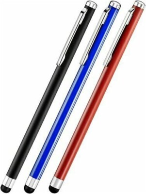 Insignia Stylus Pen - 3 Black/ Red/Blue Universal Capacitive Touch Screen Pens
