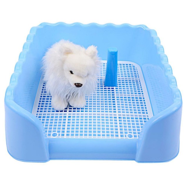 Tray Pad Poo Pee Pet Dog Cat Litter Boxes With Column Toilet