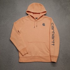 Carhartt Relaxed Fit Midweight Hoodie Women Medium Orange Sweatshirt 102791 Q23