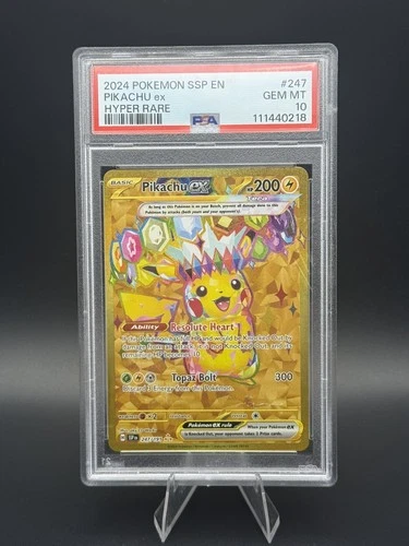 Pokémon Pikachu EX 247/162 Surging Sparks Hyper Rare – PSA 10 GEM MINT