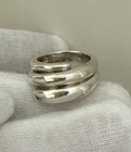 Vtg.Robert Lee Morris RLM Studio Sterling Silver 925 Modernistic Ring Sz:8.75