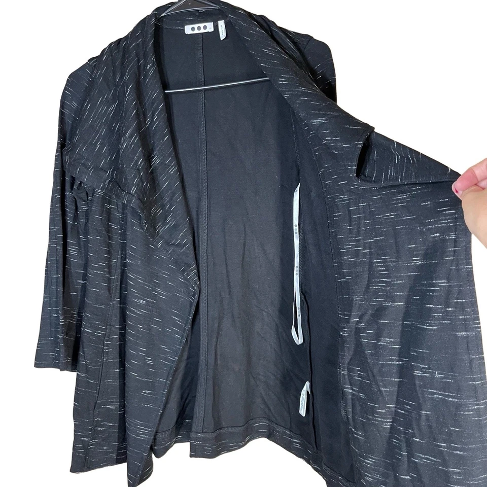 Three Dots Draped Long Sleeve Open Front Cardigan Extra Small - Image 4 of 4