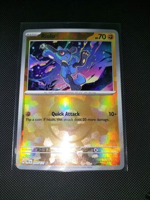 Riolu 050/131 Prismatic Evolutions Masterball Holo Pokemon Card