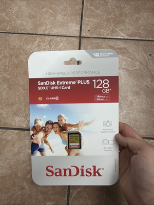#ad SanDisk Extreme PLUS SDXC UHS I card 128GB SDSDXWA 128G AJLIN $23.99