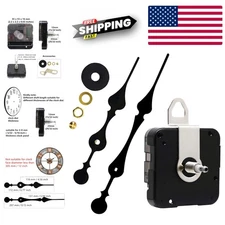 Heavy Duty Quartz Clock Motor with 207mm Long Spade Hands for Thick Frame Clocks