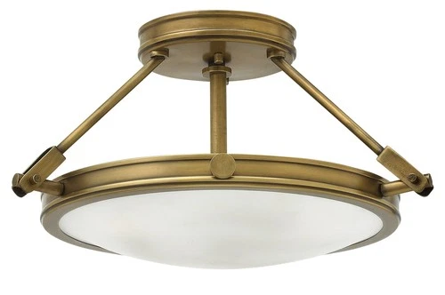 Hinkley Collier 16 1/2" Semi-Flush Mount Heritage Brass Ceiling Light - Picture 3 of 6