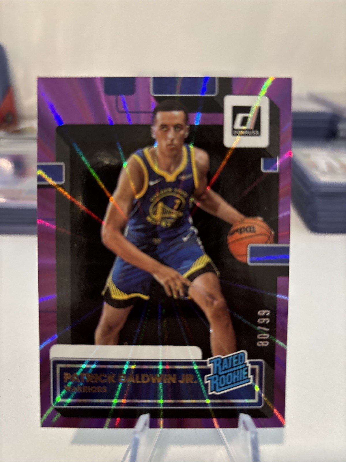 Patrick Baldwin Jr. 2022-23 Panini Donruss Rated Rookie Purple Laser #228! #/99