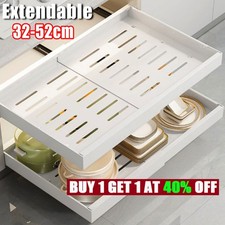 Pull Out Shelves Cabinet Organizer Slide Out Drawer Storage Kitchen Cupboard UK