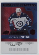 2021 Credentials 2020-21 Debut Ticket Access Red 66/199 Jansen Harkins #77 6o3
