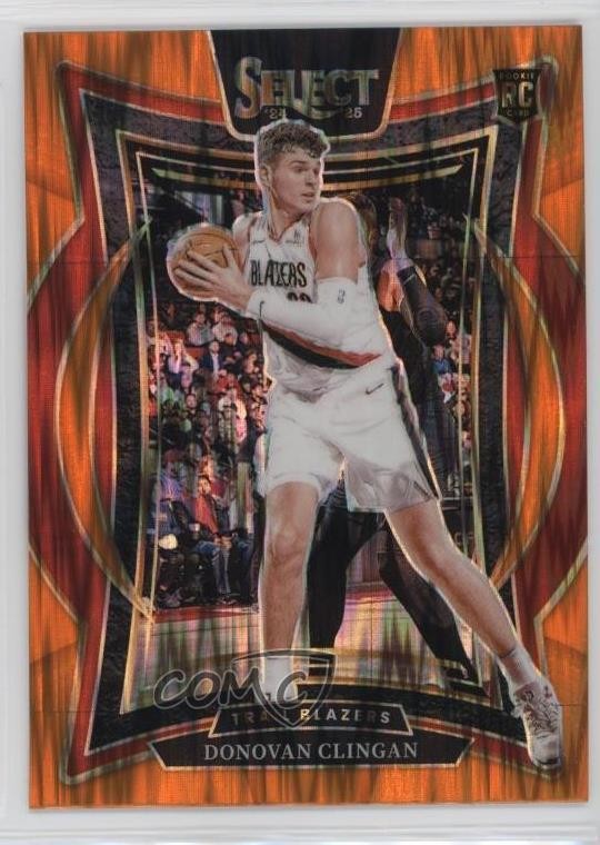 2024-25 Panini Select Concourse Orange Flash Prizm Donovan Clingan #69